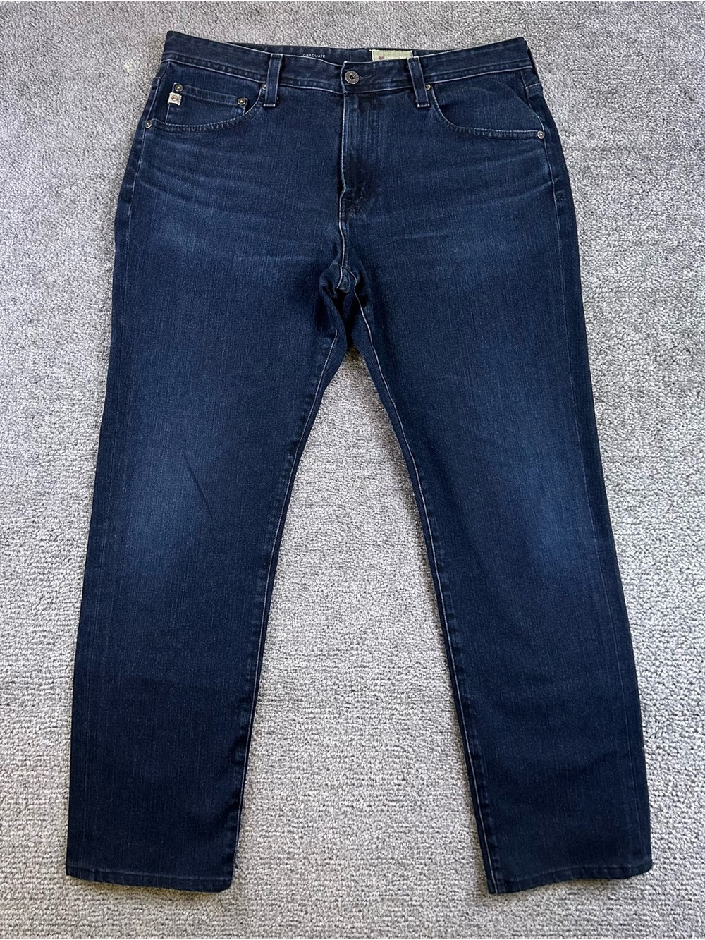AG Adriano Goldschmied The Graduate Dark Wash Jeans Tailored Leg Mens 34x34 32”